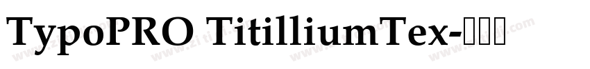 TypoPRO TitilliumTex字体转换